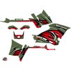   Karosszéria védő dekor matrica készlet Quad POLARIS Jungle Zöld/Piros Széria