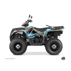   Karosszéria védő dekor matrica készlet Quad POLARIS Lifter Narancs/Kék Széria