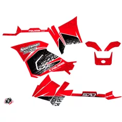   Karosszéria védő dekor matrica készlet Quad POLARIS Rock Piros Széria