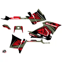   Karosszéria védő dekor matrica készlet Quad POLARIS Spin Piros Széria