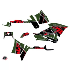   Karosszéria védő dekor matrica készlet Quad POLARIS Visor Zöld Széria