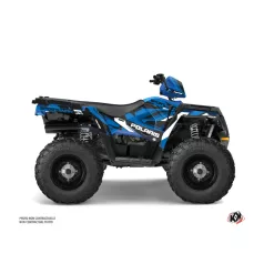   Karosszéria védő dekor matrica készlet Quad POLARIS Hidden Kék/Fehér Széria