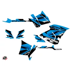   Karosszéria védő dekor matrica készlet Quad POLARIS Hidden Kék/Fehér Széria