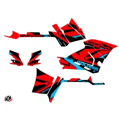   Karosszéria védő dekor matrica készlet Quad POLARIS Hidden Piros/Kék Széria
