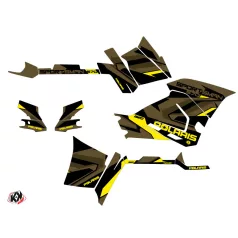   Karosszéria védő dekor matrica készlet Quad POLARIS Hidden Zöld/Sárga Széria