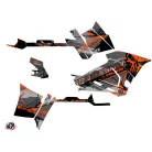 Karosszéria védő dekor matrica készlet Quad POLARIS Evil Szürke/Narancs Széria