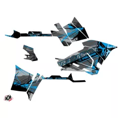   Karosszéria védő dekor matrica készlet Quad POLARIS Evil Szürke/Kék Széria