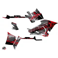   Karosszéria védő dekor matrica készlet Quad POLARIS Evil Szürke/Piros Széria