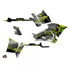   Karosszéria védő dekor matrica készlet Quad POLARIS Evil Szürke/Zöld Széria