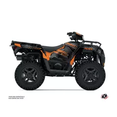   Karosszéria védő dekor matrica készlet Quad POLARIS Splinter Fekete/Narancs Széria