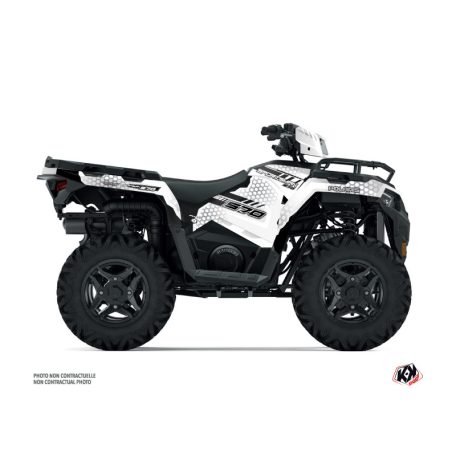 Karosszéria védő dekor matrica készlet Quad POLARIS Splinter Fehér Széria