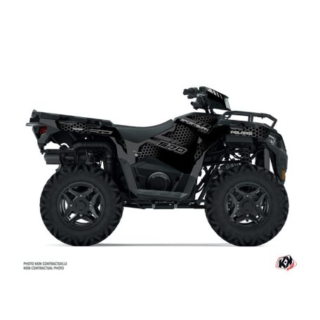 Karosszéria védő dekor matrica készlet Quad POLARIS Splinter Fekete Széria