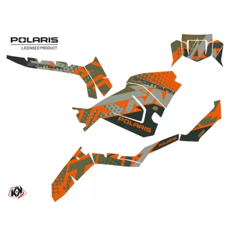 Karosszéria védő dekor matrica készlet Quad POLARIS Stun Narancs Széria