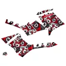Karosszéria védő dekor matrica készlet Quad POLARIS Freegun eyed Piros/Szürke Széria