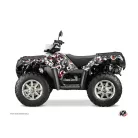 Karosszéria védő dekor matrica készlet Quad POLARIS Freegun eyed Szürke/Piros Széria