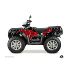Karosszéria védő dekor matrica készlet Quad POLARIS Predator Piros/Fekete Széria