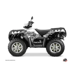   Karosszéria védő dekor matrica készlet Quad POLARIS Predator Fehér Széria