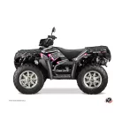 Karosszéria védő dekor matrica készlet Quad POLARIS Vintage polaris Fekete/Rózsaszín Széria