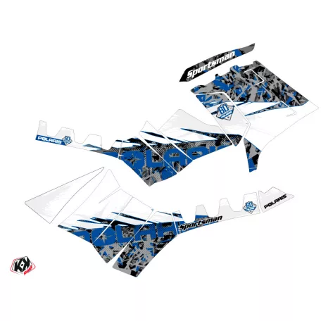 Karosszéria védő dekor matrica készlet Quad POLARIS 60th anniversary v2 polaris Szürke/Kék Széria