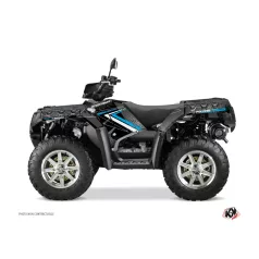   Karosszéria védő dekor matrica készlet Quad POLARIS Rock Fekete/Kék Széria
