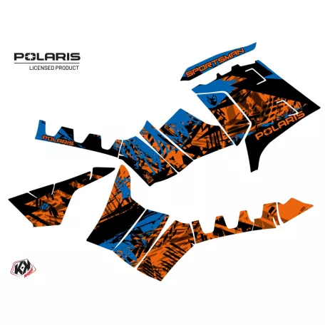 Karosszéria védő dekor matrica készlet Quad POLARIS Chaser Kék Széria