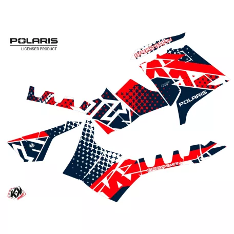 Karosszéria védő dekor matrica készlet Quad POLARIS Stun Fehér Széria