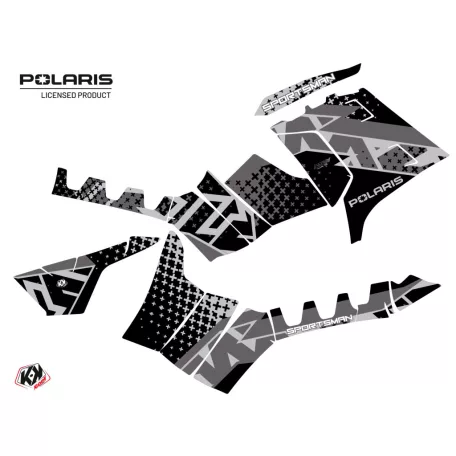 Karosszéria védő dekor matrica készlet Quad POLARIS Stun Szürke Széria