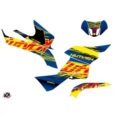   Karosszéria védő dekor matrica készlet Quad SUZUKI Eraser Kék/Sárga Széria