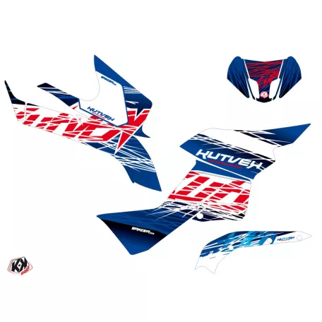 Karosszéria védő dekor matrica készlet Quad SUZUKI Eraser Kék/Piros Széria