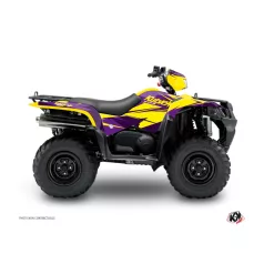   Karosszéria védő dekor matrica készlet Quad SUZUKI Stage Sárga/Violet Széria