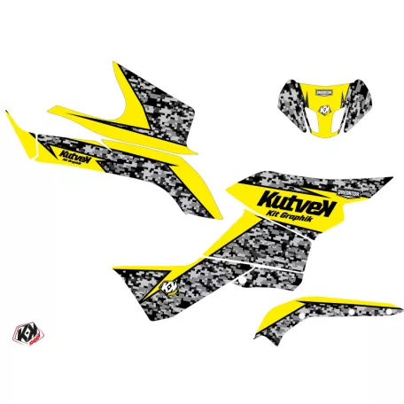 Karosszéria védő dekor matrica készlet Quad SUZUKI Predator Sárga Széria