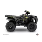 Karosszéria védő dekor matrica készlet Quad SUZUKI Camo Fekete/Sárga Széria