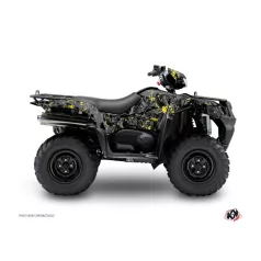   Karosszéria védő dekor matrica készlet Quad SUZUKI Camo Fekete/Sárga Széria