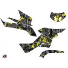 Karosszéria védő dekor matrica készlet Quad SUZUKI Camo Fekete/Sárga Széria