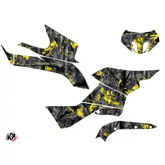   Karosszéria védő dekor matrica készlet Quad SUZUKI Camo Fekete/Sárga Széria