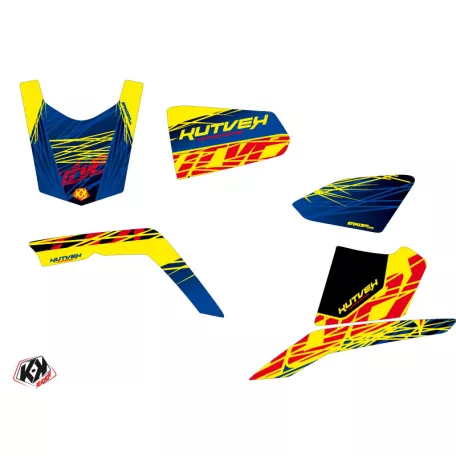 Karosszéria védő dekor matrica készlet Quad SUZUKI Eraser Kék/Sárga Széria