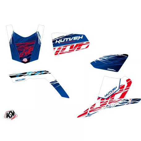 Karosszéria védő dekor matrica készlet Quad SUZUKI Eraser Kék/Piros Széria