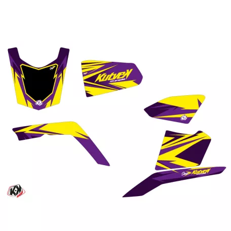 Karosszéria védő dekor matrica készlet Quad SUZUKI Stage Sárga/Violet Széria