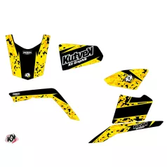   Karosszéria védő dekor matrica készlet Quad SUZUKI Predator Fekete/Sárga Széria