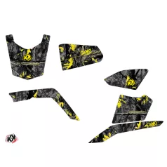   Karosszéria védő dekor matrica készlet Quad SUZUKI Camo Fekete/Sárga Széria