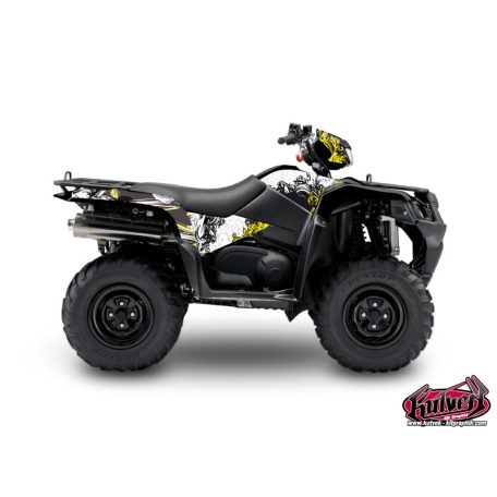 Karosszéria védő dekor matrica készlet Quad SUZUKI Trash Fekete/Sárga Széria