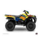 Karosszéria védő dekor matrica készlet Quad SUZUKI Eraser Kék/Sárga Széria