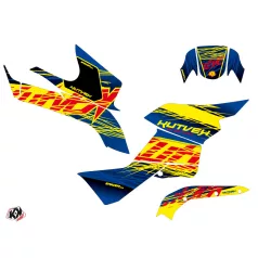   Karosszéria védő dekor matrica készlet Quad SUZUKI Eraser Kék/Sárga Széria