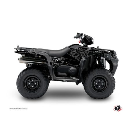 Karosszéria védő dekor matrica készlet Quad SUZUKI Zombies dark Fekete Széria