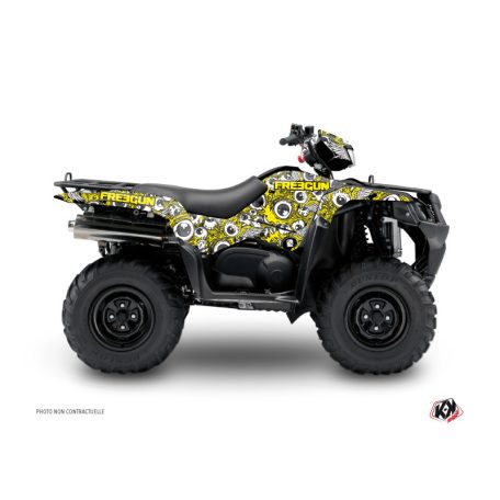 Karosszéria védő dekor matrica készlet Quad SUZUKI Freegun eyed Sárga Széria
