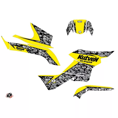 Karosszéria védő dekor matrica készlet Quad SUZUKI Predator Sárga Széria