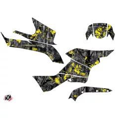   Karosszéria védő dekor matrica készlet Quad SUZUKI Camo Fekete/Sárga Széria