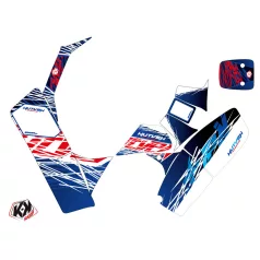   Karosszéria védő dekor matrica készlet Quad SUZUKI Eraser Kék/Piros Széria