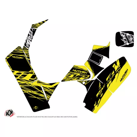 Karosszéria védő dekor matrica készlet Quad SUZUKI Eraser fluo Sárga Széria