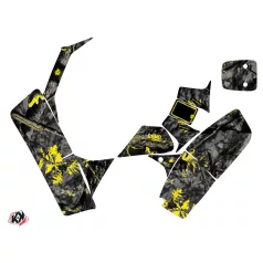   Karosszéria védő dekor matrica készlet Quad SUZUKI Camo Fekete/Sárga Széria